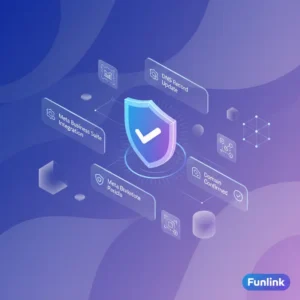 Hướng dẫn cách xác minh tên miền Facebook thành công với giao diện Business Manager và biểu tượng khiên bảo vệ.