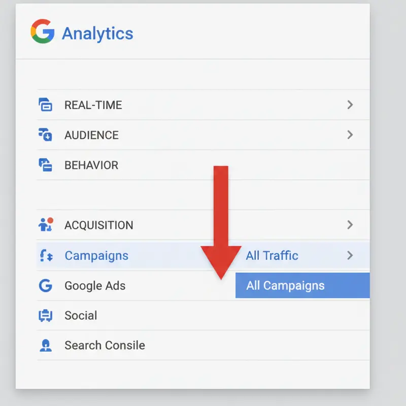 Xem báo cáo UTM trong giao diện Universal Analytics cũ tại mục Tất cả chiến dịch.