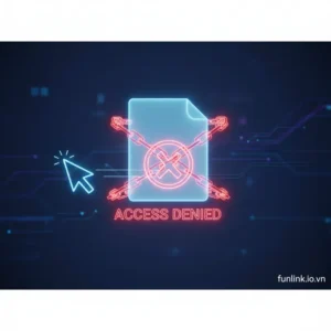 Minh họa cách xóa file cứng đầu không xóa được trên máy tính Windows với biểu tượng lỗi.